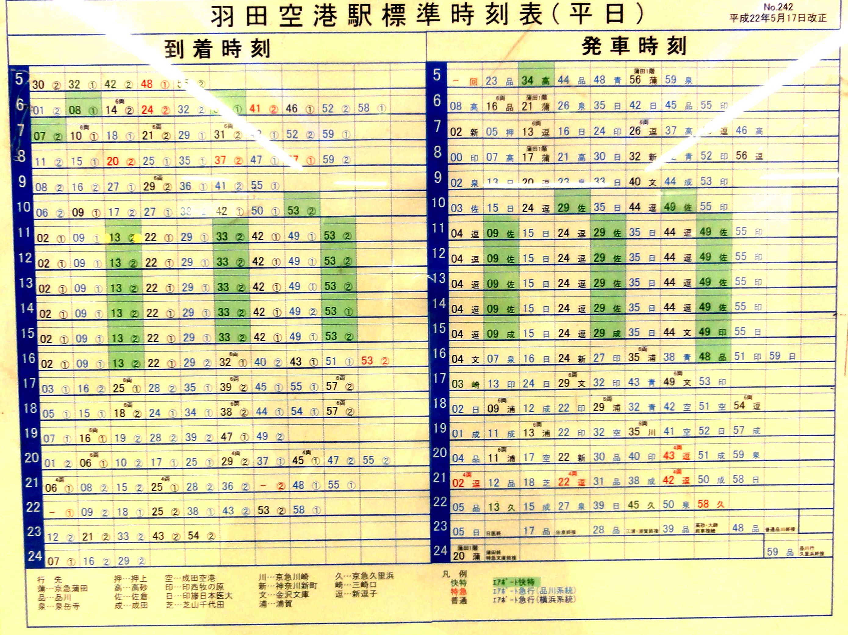 京急]新ダイヤの駅時刻表を公開。普通車はやはり減便、待避も増加: 鉄道ダイヤ改正ニュース